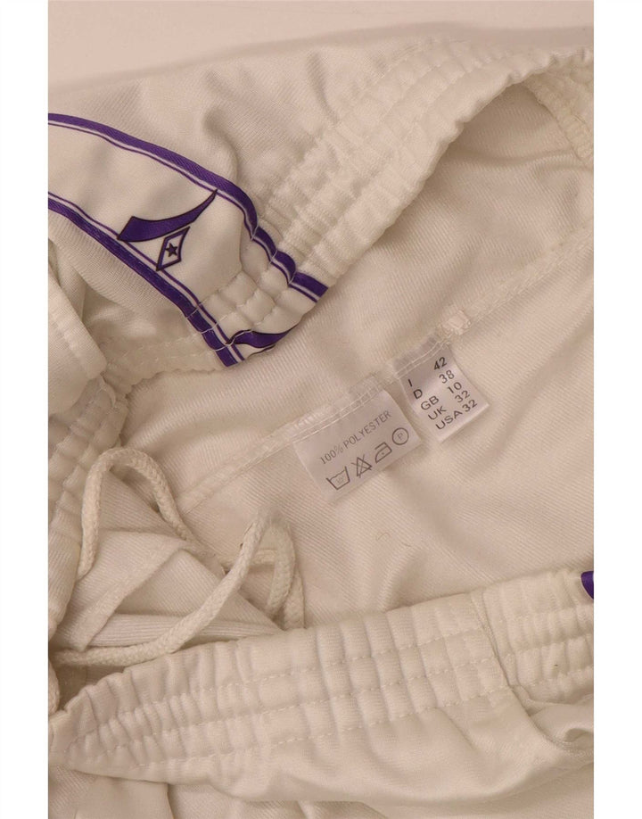 Pantaloni de trening grafic Diadora pentru femei UK 10 Poliester alb mic