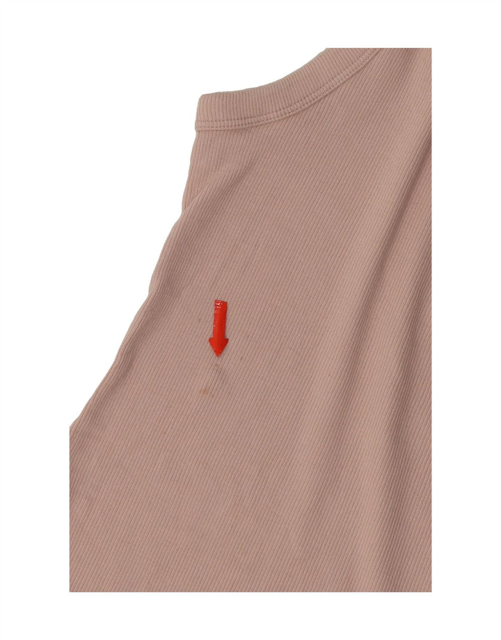 MARKS & SPENCER Womens Vest Top UK 12 Medium Pink Cotton Vintage Marks & Spencer and Second-Hand Marks & Spencer from Messina Hembry 
