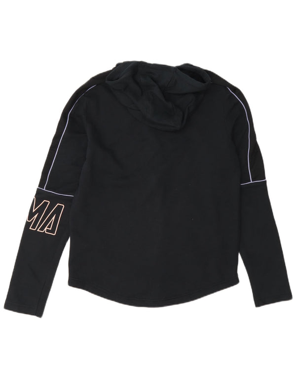 Pulover Puma Graphic Zip pentru femei UK 10 Bumbac bleumarin mic