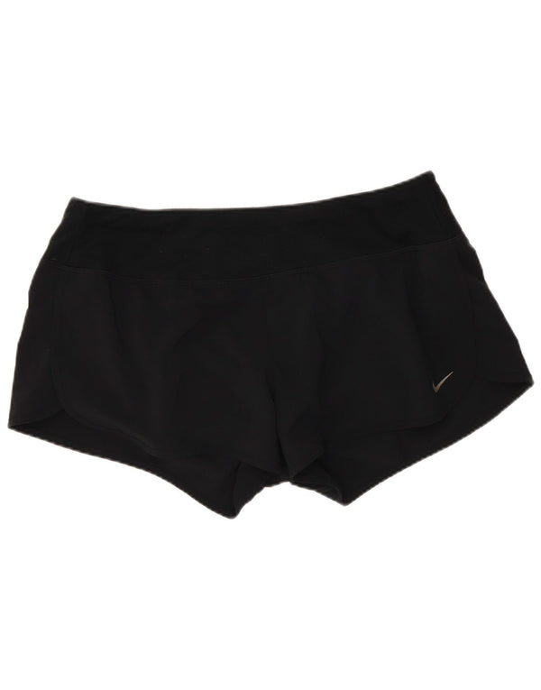 Pantaloni scurți sport Nike Dri Fit pentru femei UK 14 Poliester mediu negru