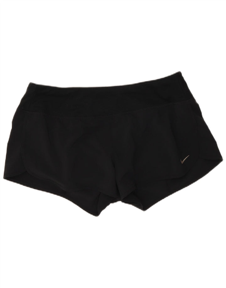Pantaloni scurți sport Nike Dri Fit pentru femei UK 14 Poliester mediu negru