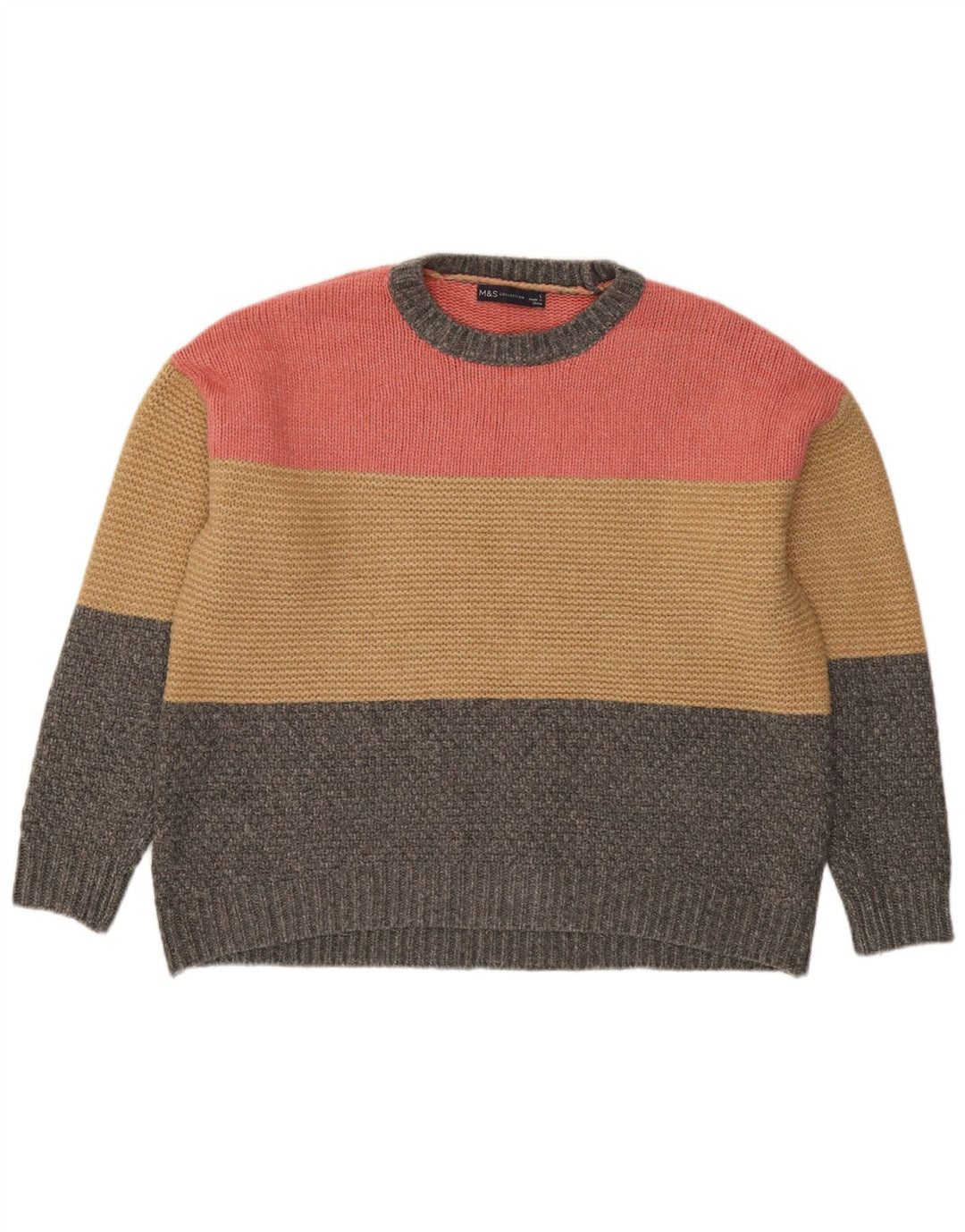 Pulover pentru femei Marks & Spencer cu decolteu triplu UK 16 mare, multicolor