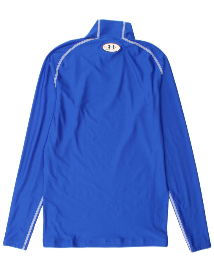 UNDER ARMOUR Cold Gear Top cu mânecă lungă pentru bărbați, mare, albastru, poliester