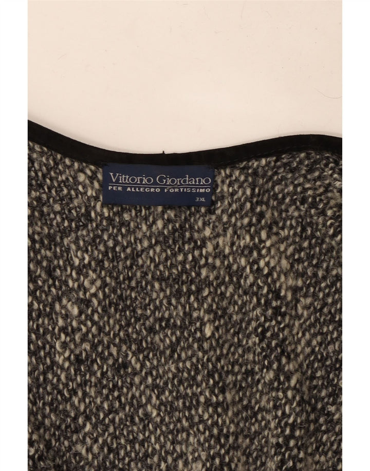 Pulover Vintage pentru femei Poncho Cardigan UK 22 3XL Gri