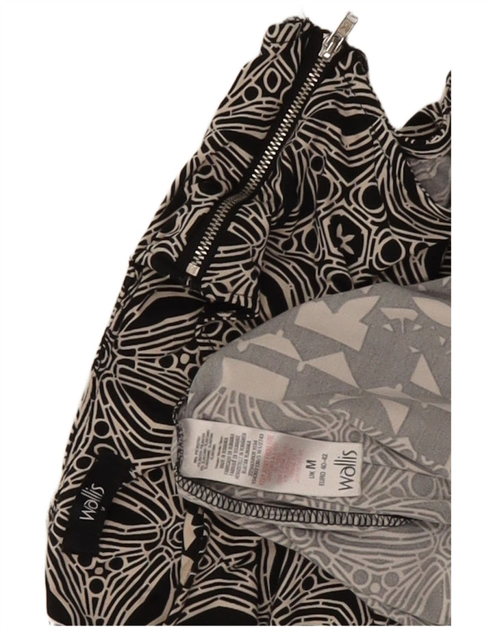 Rochie fără mâneci pentru femei Wallis UK 12 Poliester geometric negru mediu