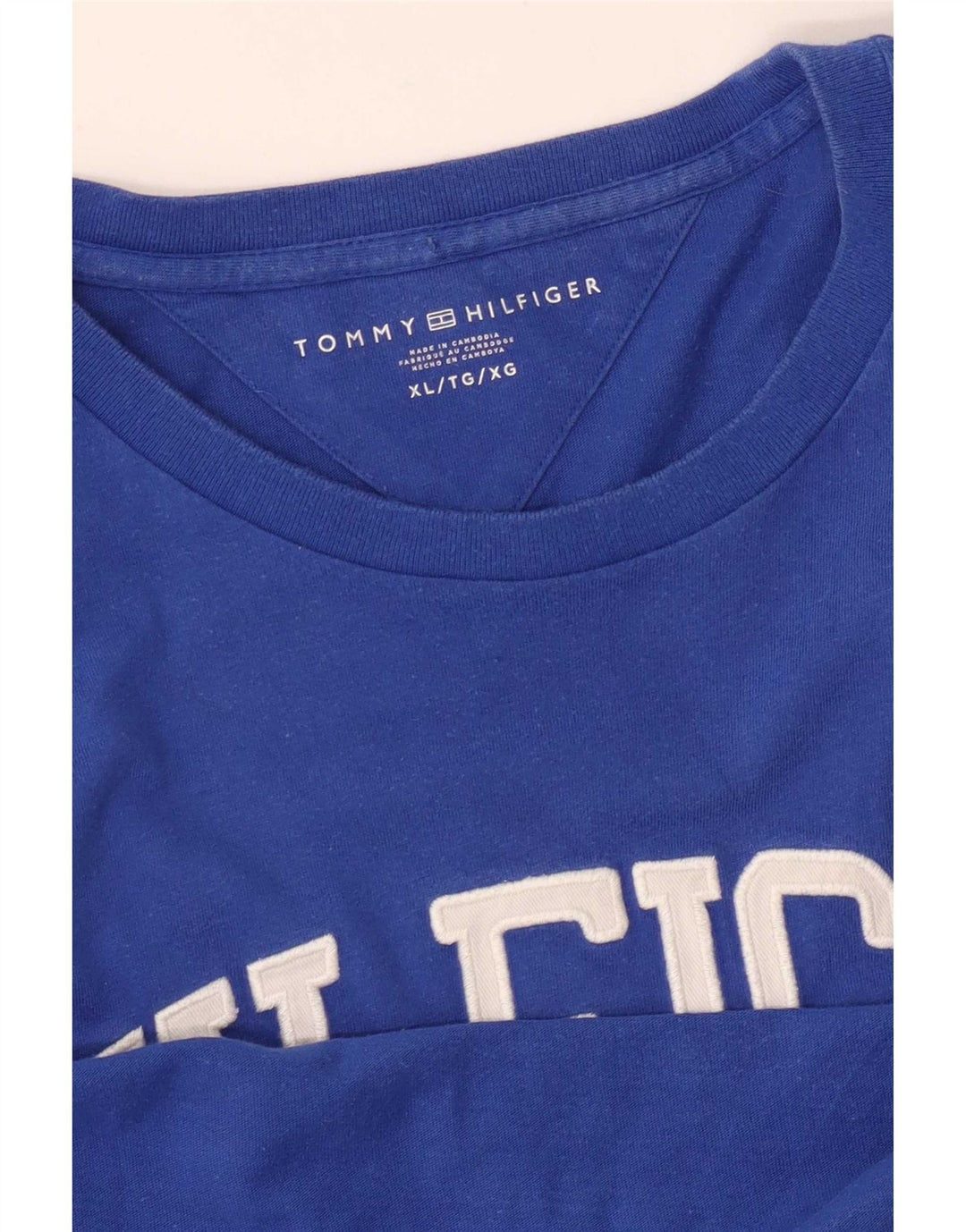 Tricou grafic pentru bărbați Tommy Hilfiger Top XL Albastru