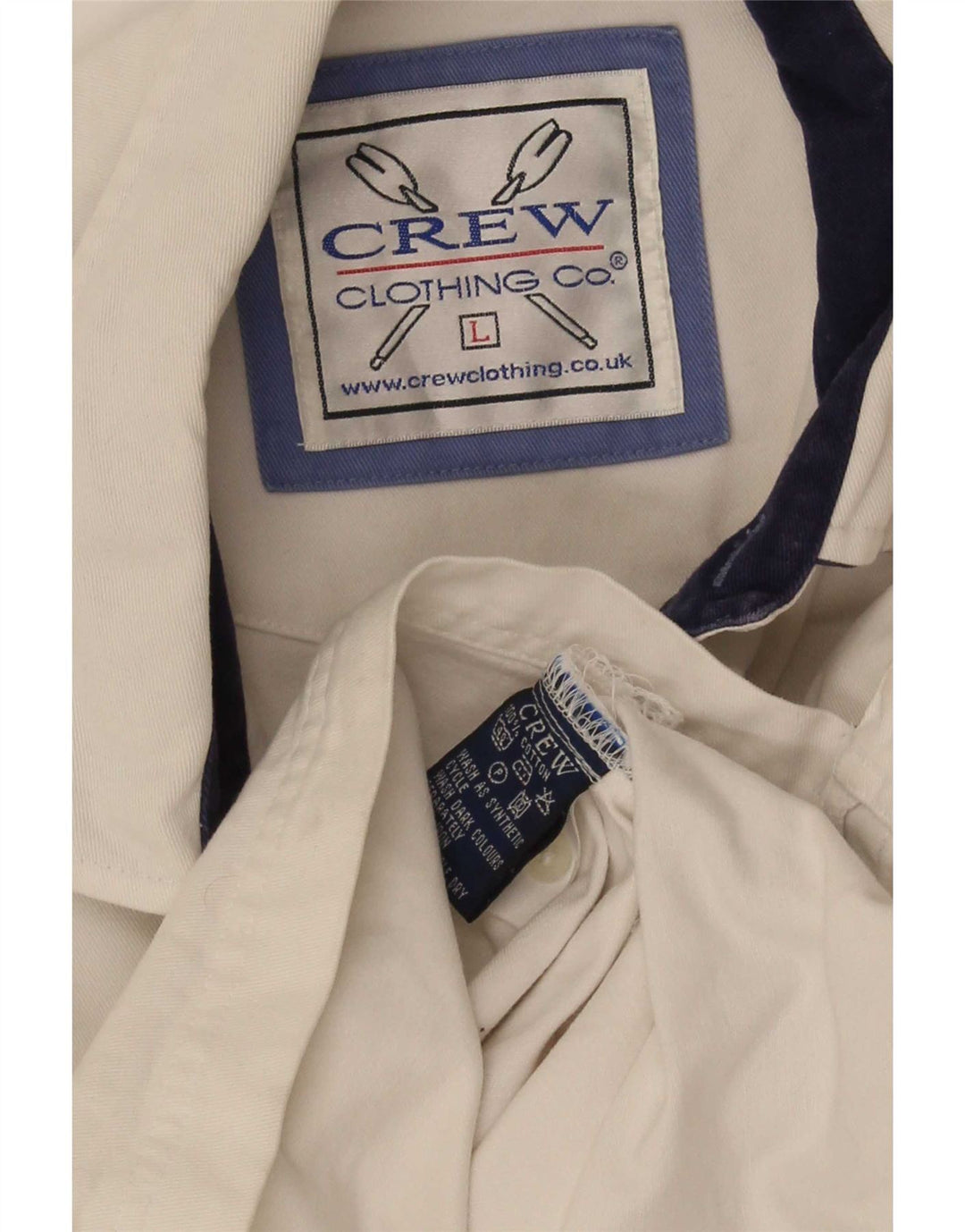 Crew Clothing Cămașă pulover pentru bărbați, bumbac mare cu dungi albe