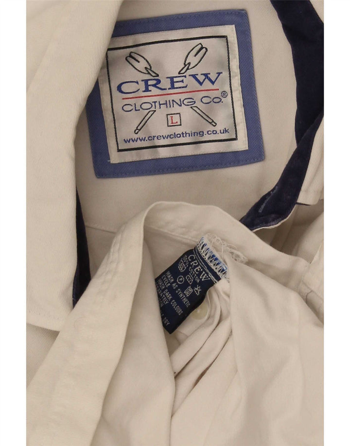 Crew Clothing Cămașă pulover pentru bărbați, bumbac mare cu dungi albe