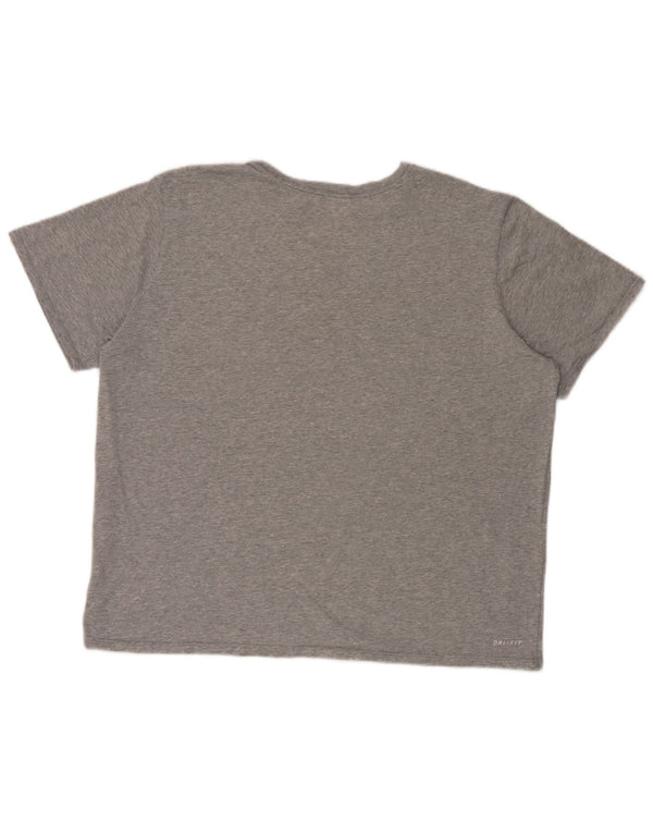 Tricou grafic Nike pentru bărbați, cu croială atletică, 2XL, gri pete