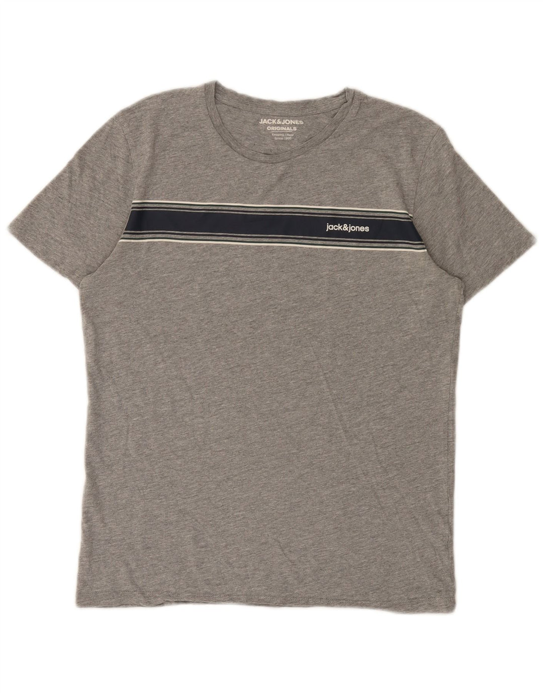 Tricou Jack & Jones pentru bărbați Top mic gri Colorblock