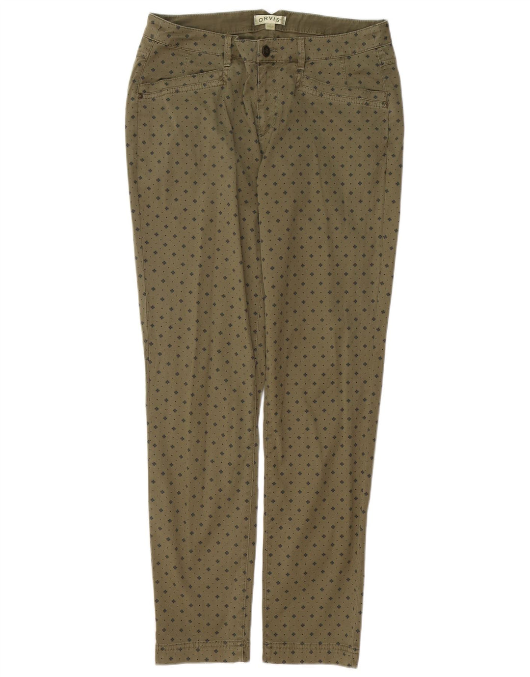 ORVIS Pantaloni casual subțiri pentru femei US 8 Medium W30 L29 Kaki Bumbac cu pete