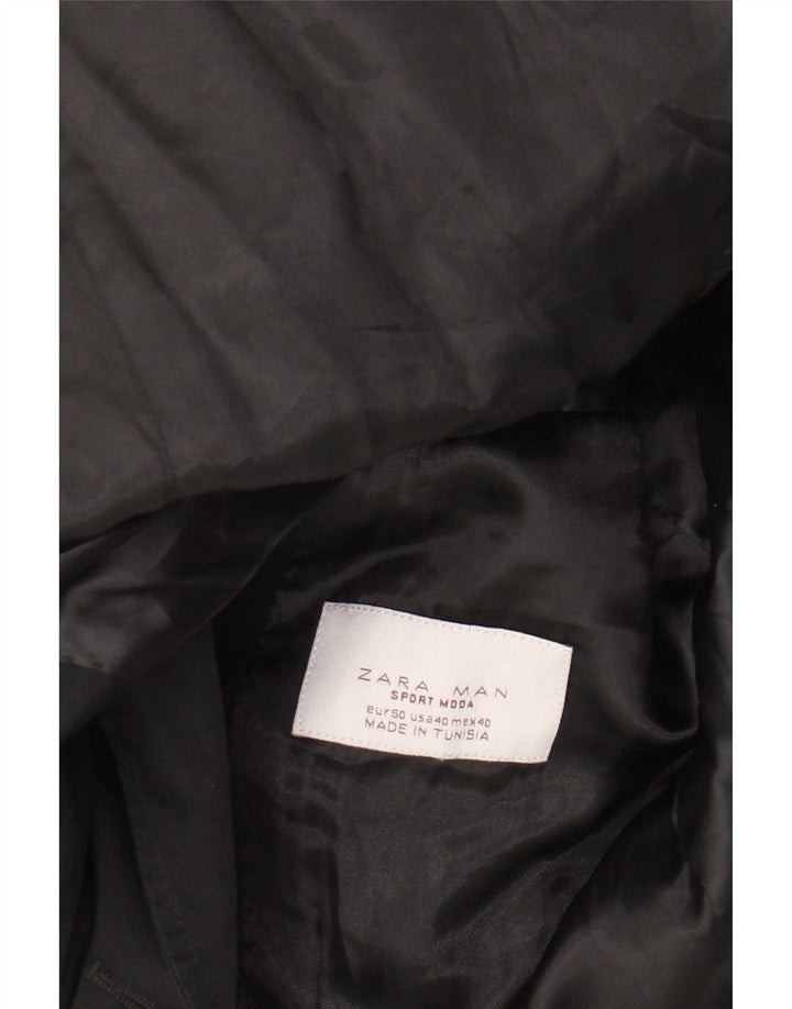 Jachetă Blazer pentru bărbați Zara EU 50, mediu negru, bumbac