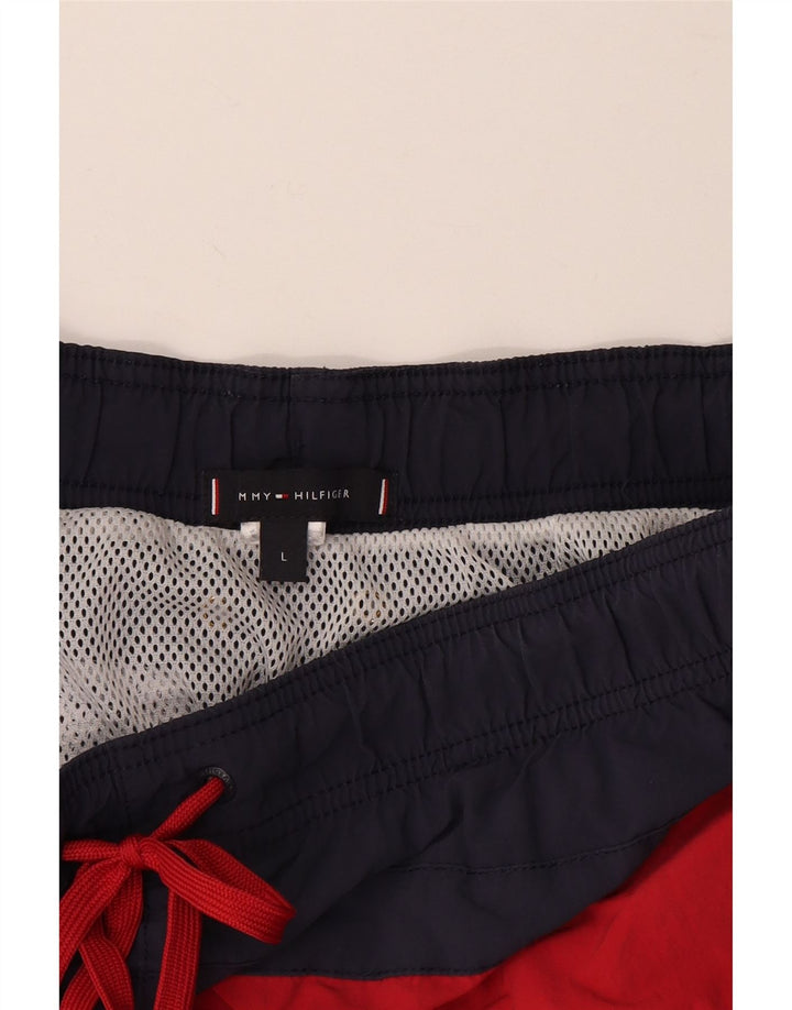 TOMMY HILFIGER Pantaloni scurți de înot pentru bărbați, mari, bleumarin, color block