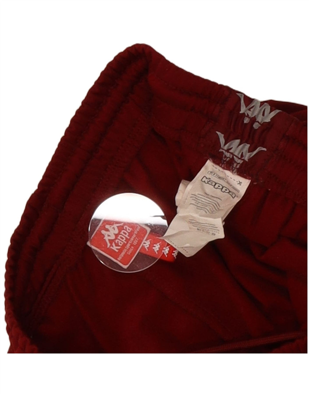 Pantaloni de trening cu grafică pentru bărbați Kappa, roșu, poliester color bloc