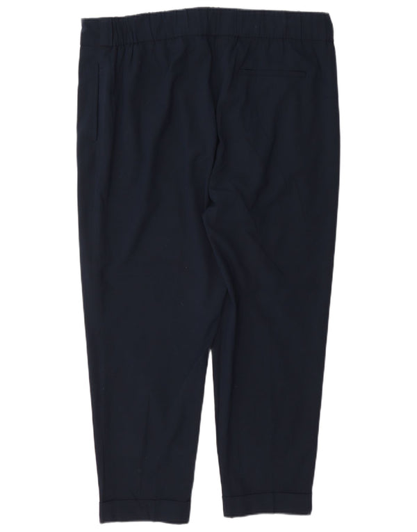 Pantaloni tăiați pentru femei Marks & Spencer UK 16 Large W34 L25 Bleumarin