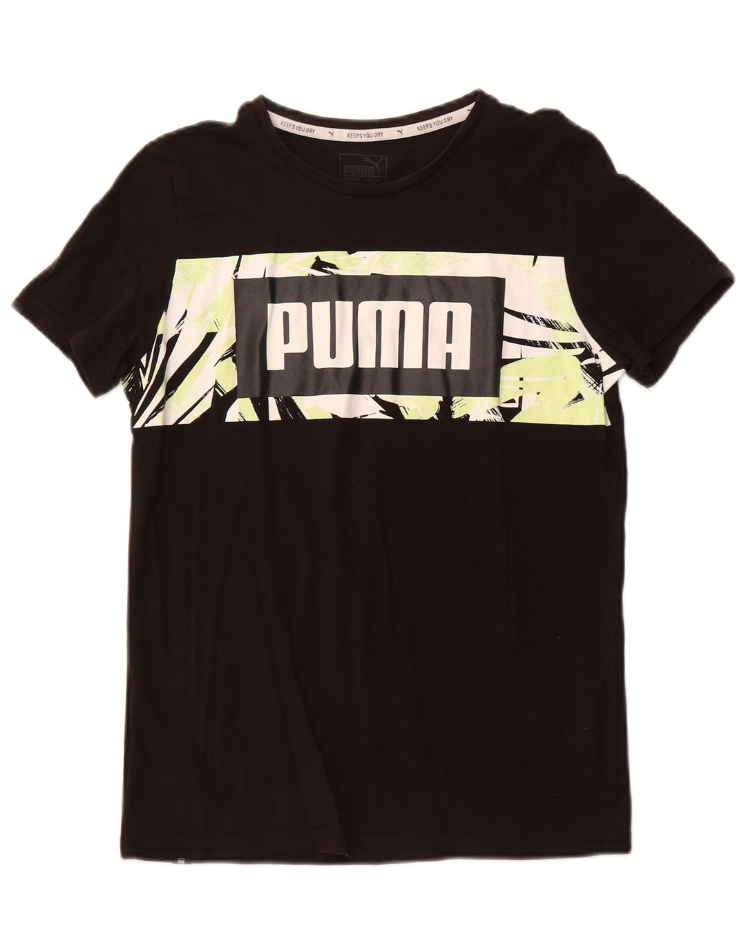 Tricou grafic PUMA pentru băieți Top 13-14 ani bumbac negru