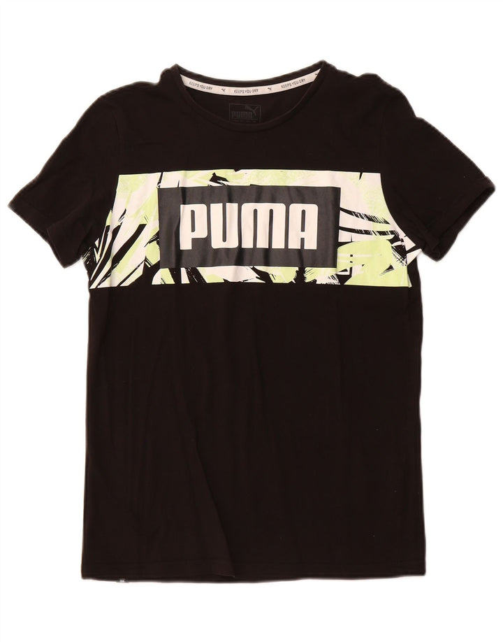 Tricou grafic PUMA pentru băieți Top 13-14 ani bumbac negru