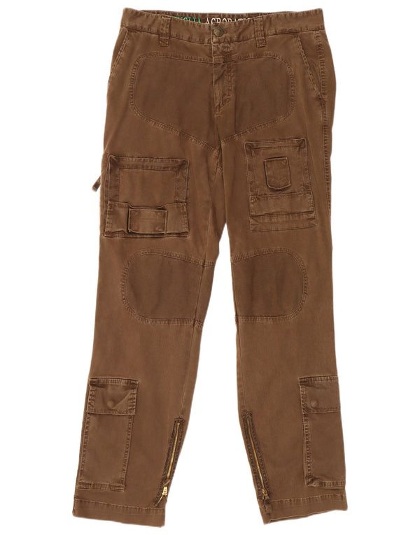 Pantaloni cargo drepți vintage pentru bărbați IT 50 Large W34 L32 maro