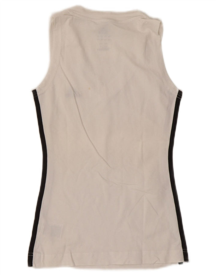 Vest Vest pentru femei Adidas UK 8 Small Bumbac alb