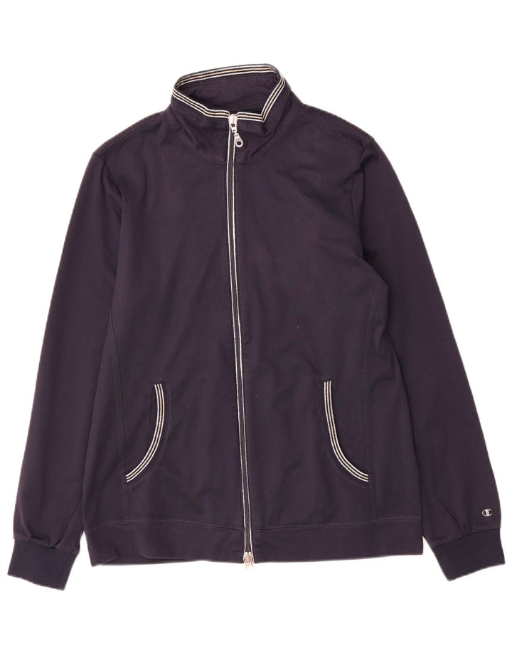 Jachetă de top pentru trening pentru femei Champion Easy Fit UK 14 Medium Bleumarin