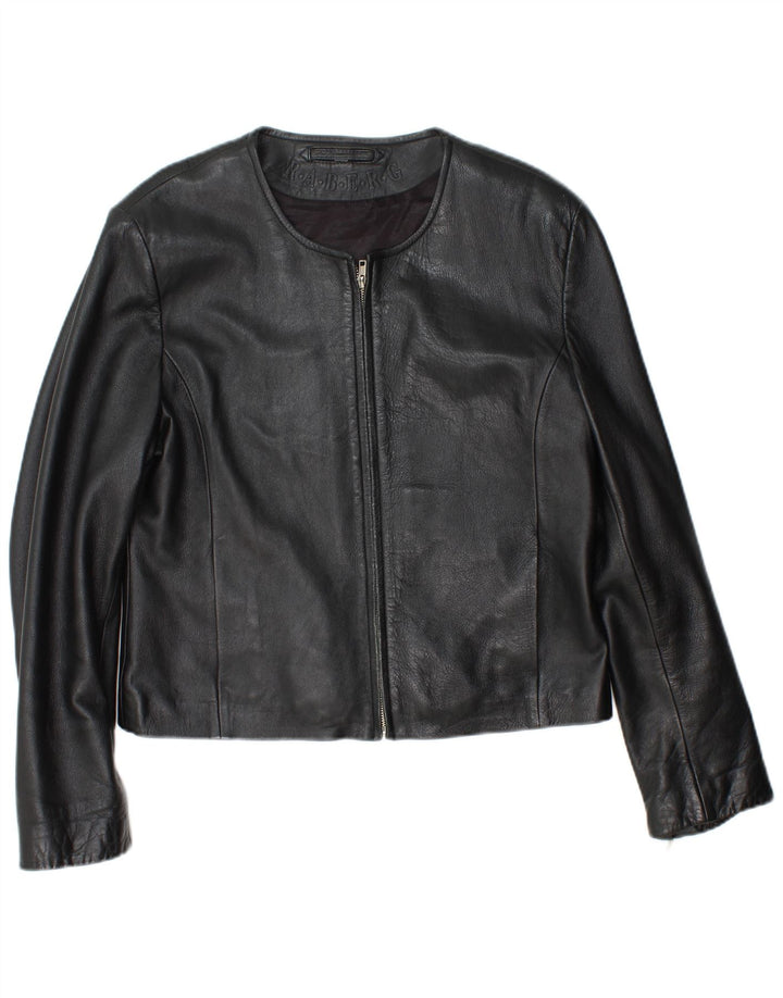 Jachetă de piele pentru femei RABERG EU 42, mare, neagră