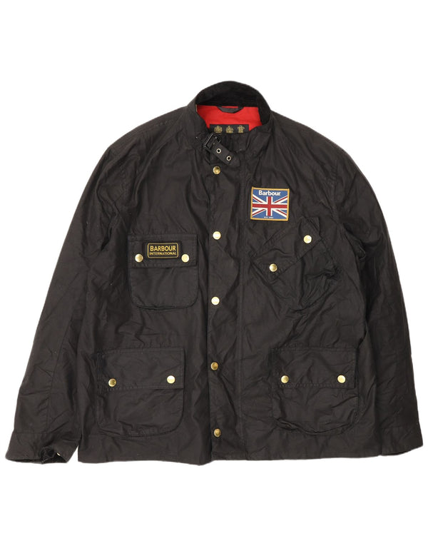 Jachetă Barbour pentru bărbați din bumbac cerat UK 44 2XL bumbac negru