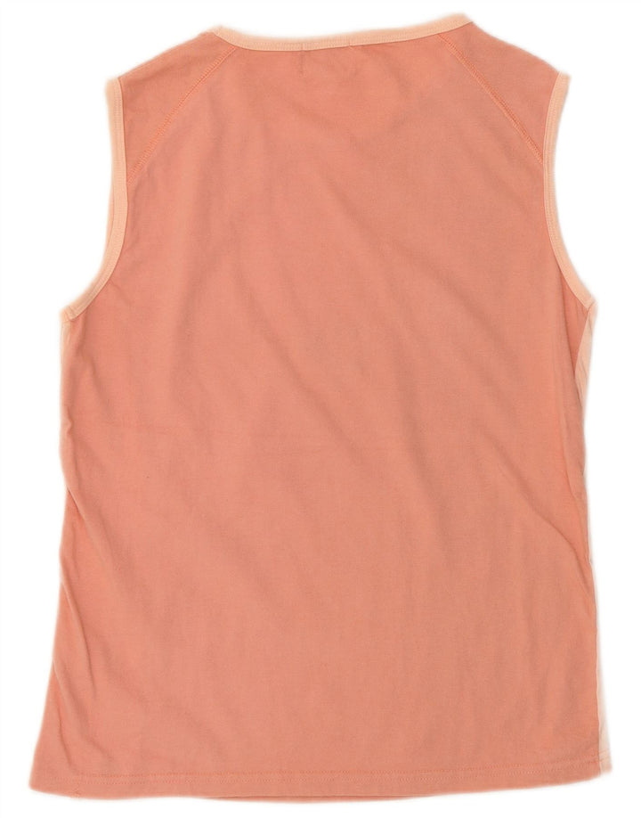 Top cu vestă grafică Asics pentru femei UK 12, bumbac roz mediu