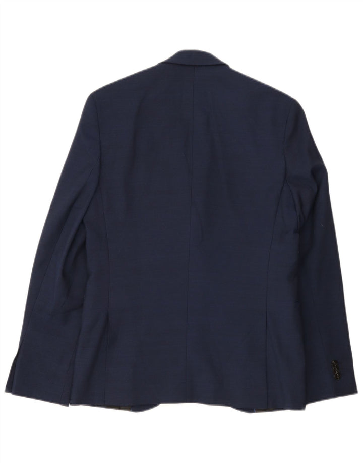 Jachetă Jack & Jones pentru băieți cu 2 nasturi, 13-14 ani, poliester bleumarin