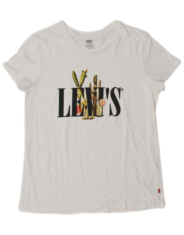 Tricou grafic LEVI'S pentru femei Top UK 14 Large White