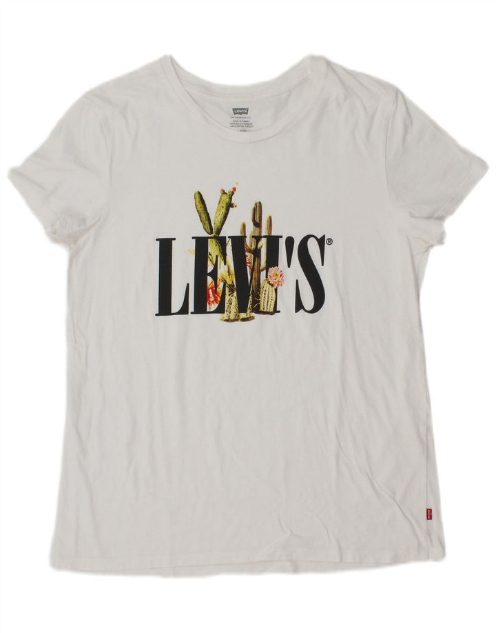 Tricou grafic LEVI'S pentru femei Top UK 14 Large White