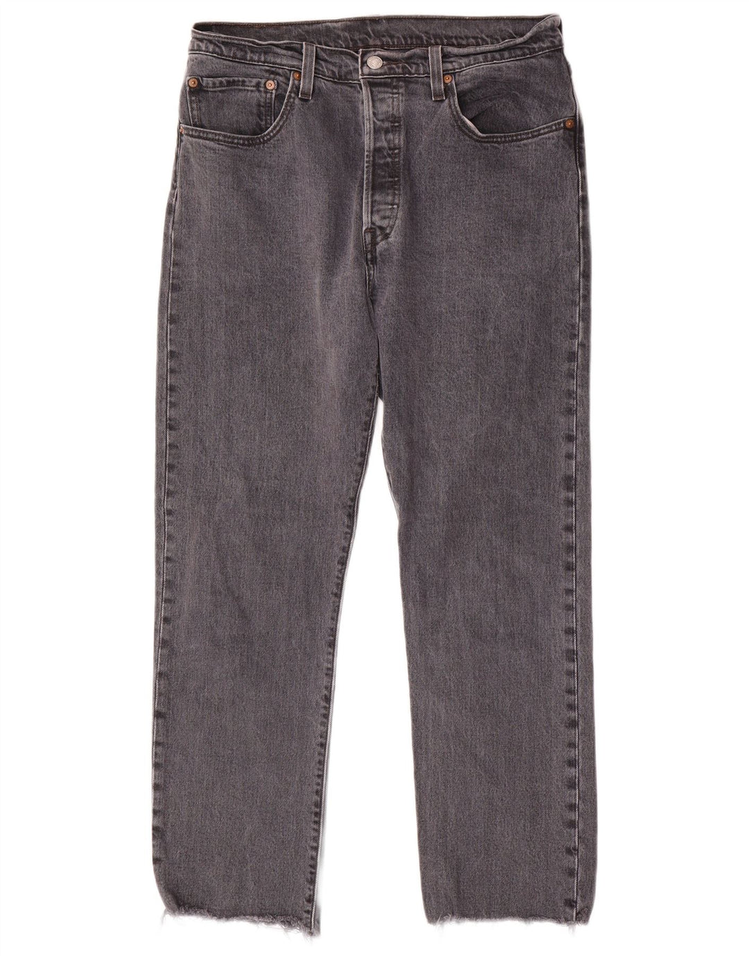 Blugi drepti pentru bărbați LEVI'S 501 W31 L28 bumbac gri