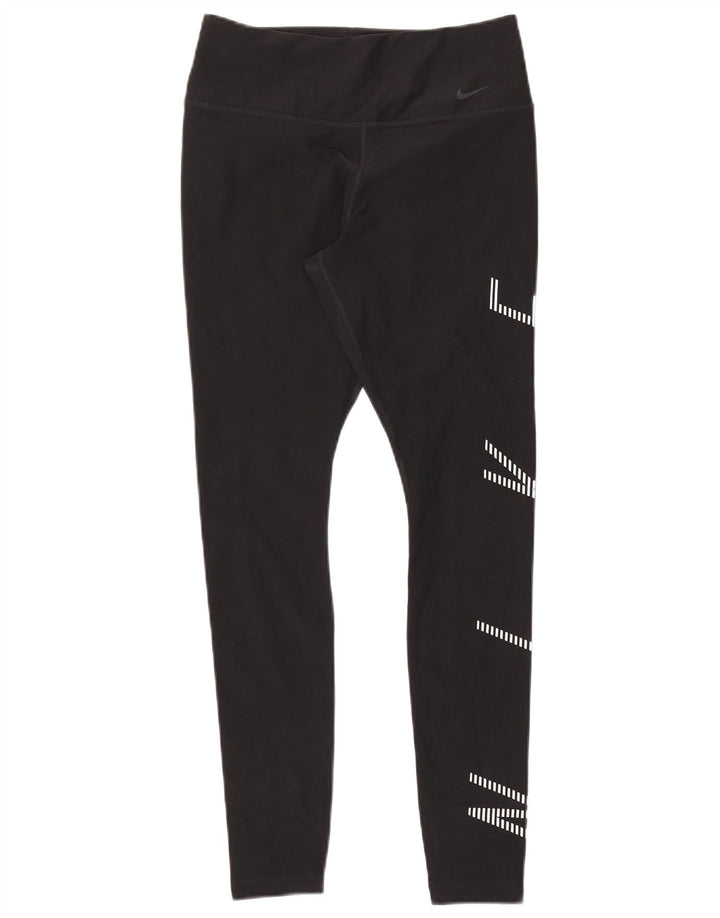 Leggings Nike Dri Fit Graphic pentru femei UK 12 Medium Black