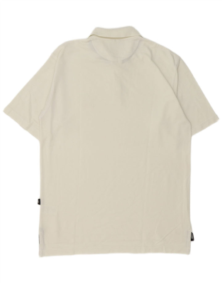 Tricou polo Adidas pentru bărbați UK 38/40 bumbac alb mediu