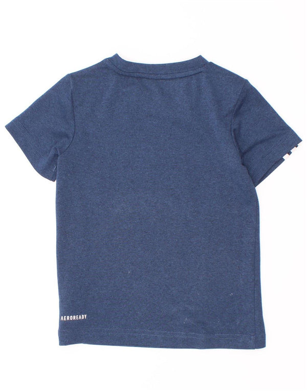 Tricou Adidas Aeroready pentru baieti Top 2-3 ani poliester albastru