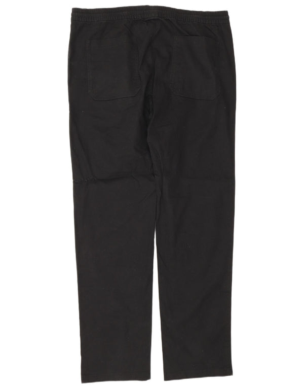 Pantaloni chino drepți pentru bărbați Marks & Spencer L38 L33 bumbac negru