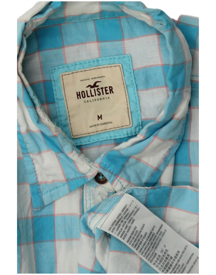 Cămașă Hollister pentru femei UK 12 Medium Blue Gingham Bumbac