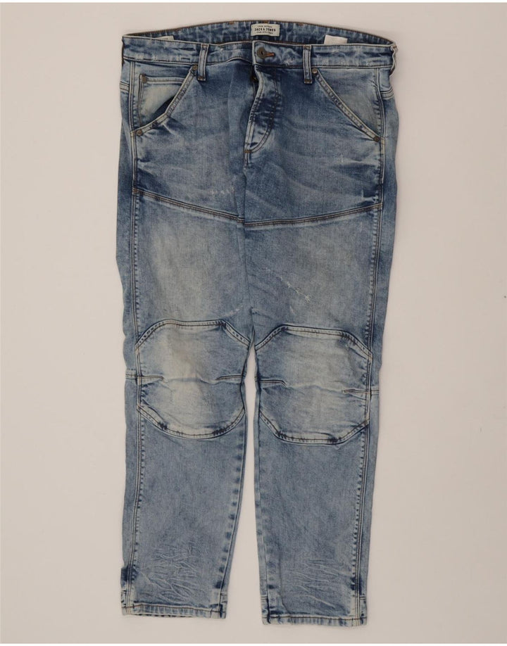 JACK & JONES Mens Slim Jeans W34 L29 Blue Cotton Vintage Jack & Jones and Second-Hand Jack & Jones from Messina Hembry 