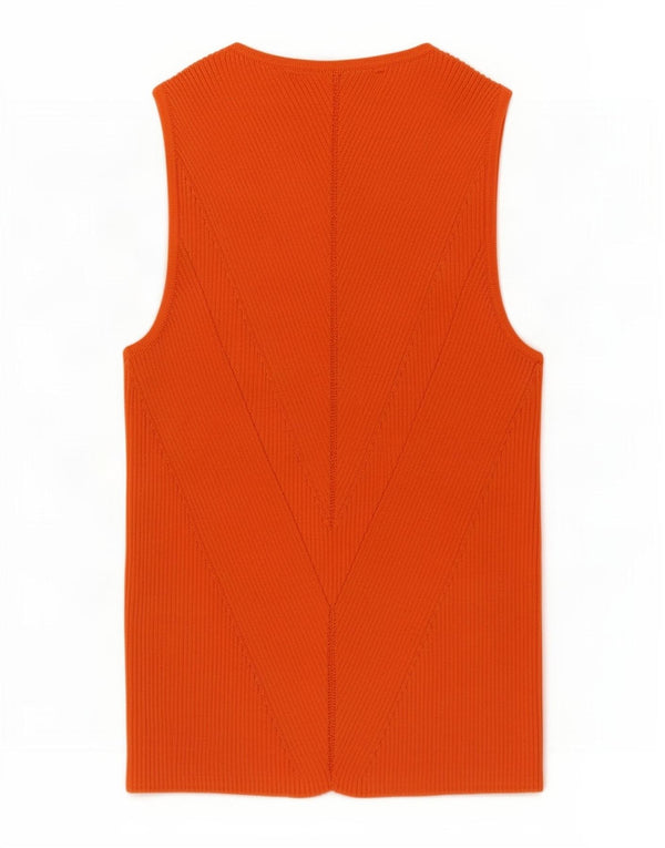 Top cu vestă pentru femei Zara UK 10 Small Orange Viscose