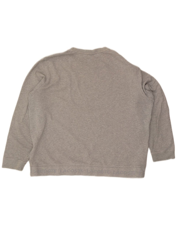 Lacoste Mens Sweatshirt Jumper Size 8 3XL Grey Flecked Cotton