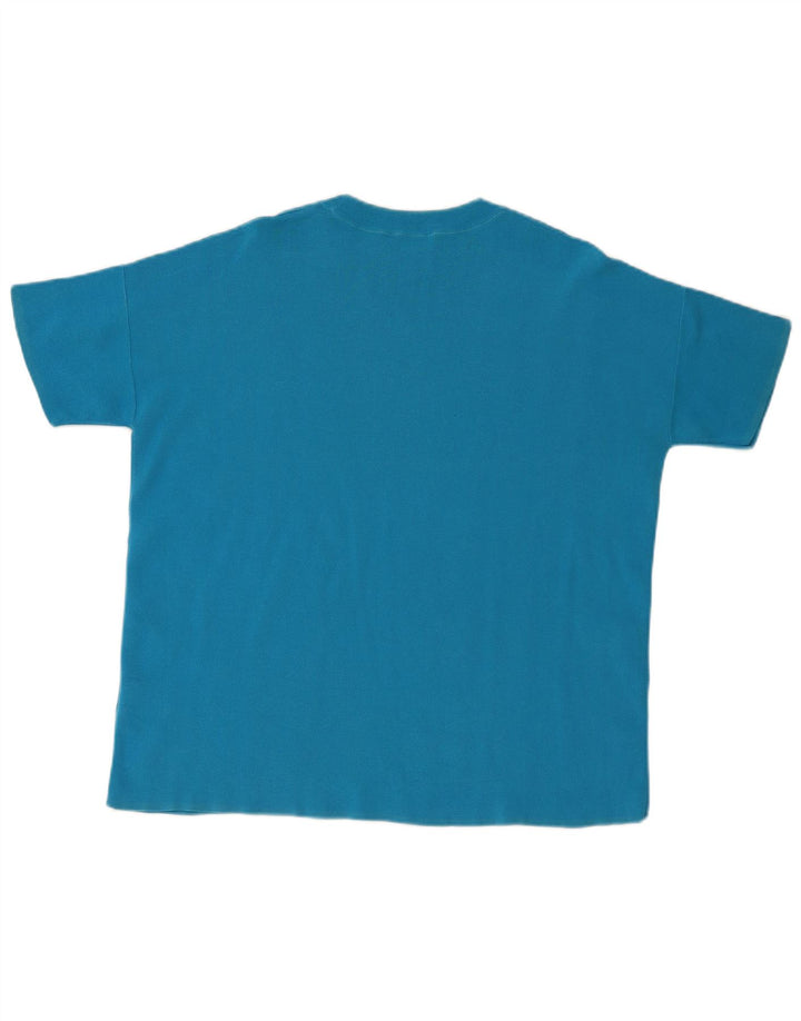 Tricou Cos pentru bărbați Loose Fit Top mic, albastru, bumbac