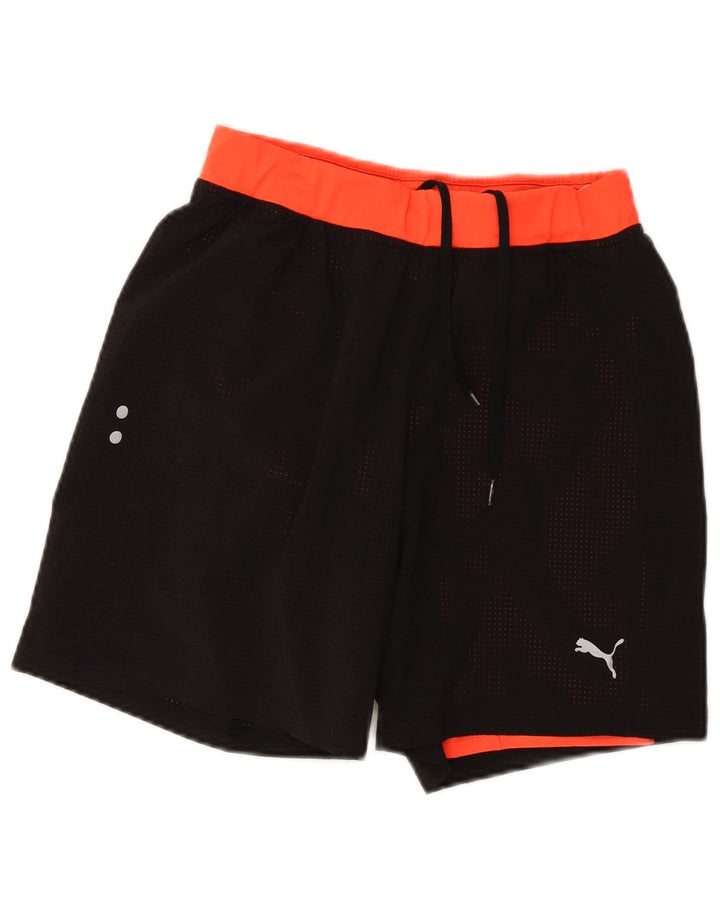Pantaloni scurti sport Puma pentru bărbați, negru, poliester color bloc