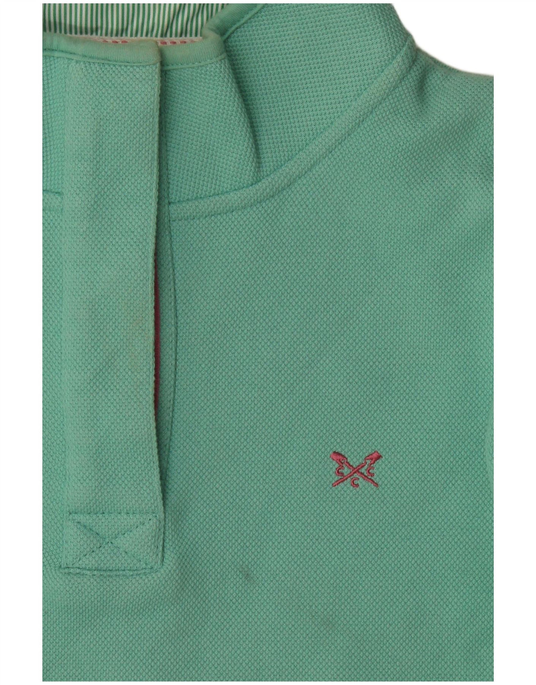 Crew Clothing Hanorac pentru femei cu gât cu nasturi Pulover UK 12 verde mediu