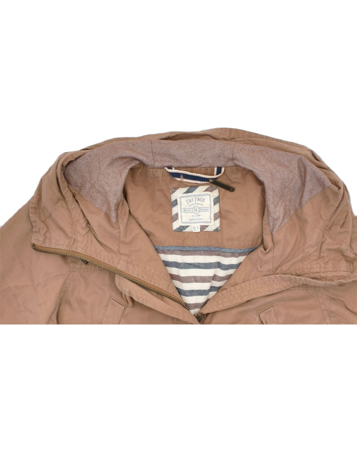FAT FACE Womens Hooded Utility Jacket UK 8 Small Brown Cotton | Vintage | Thrift | Second-Hand | Used Clothing | Messina Hembry 