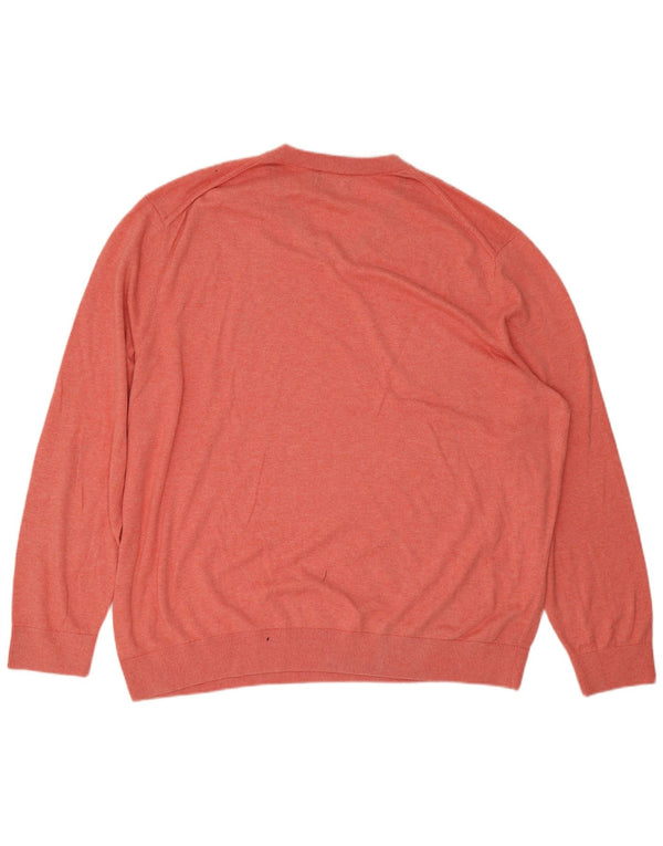 Pulover cu decolteu în V Nautica pentru bărbați, bumbac roz 3XL