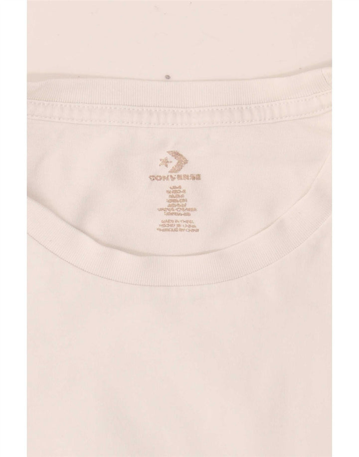 Top tricou Converse pentru femei UK 14 Medium White