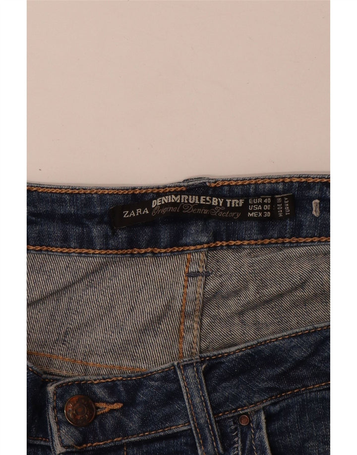 Pantaloni scurți din blugi pentru femei ZARA EU 40 Medium W30 Albastru
