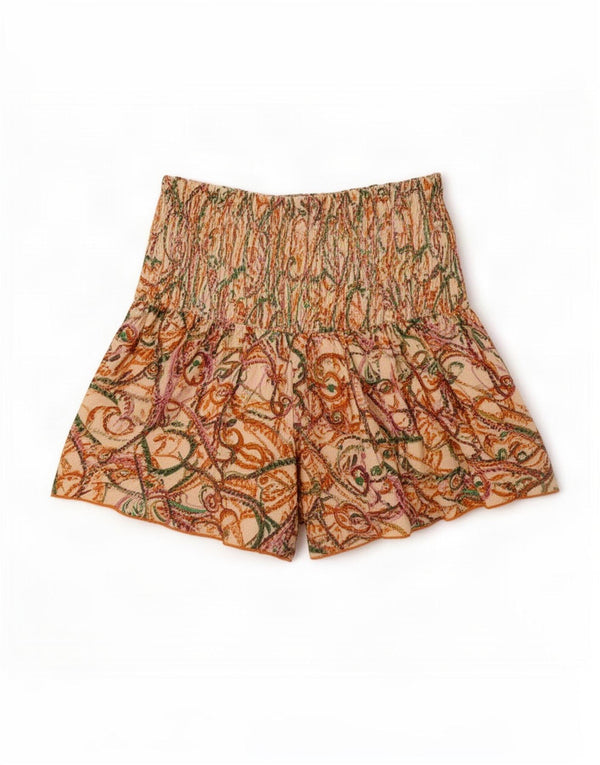 Pantaloni scurți casual pentru femei Zara Medium W28 Multicolor Paisley Viscose