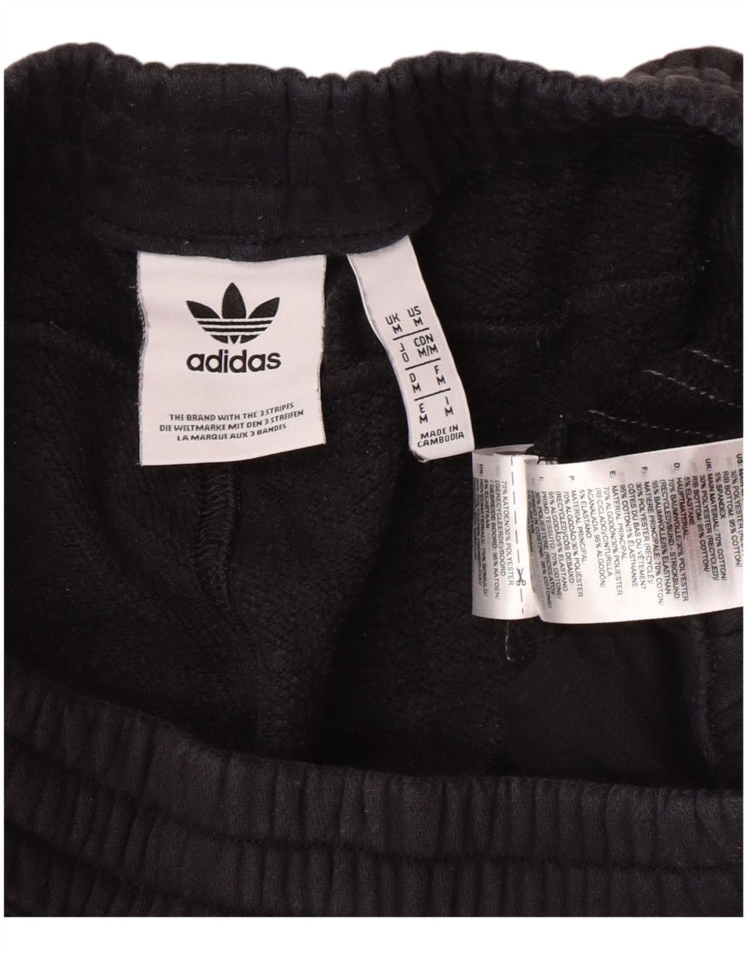 Pantaloni de trening pentru bărbați ADIDAS Pantaloni de jogging, mediu negru, bumbac color bloc