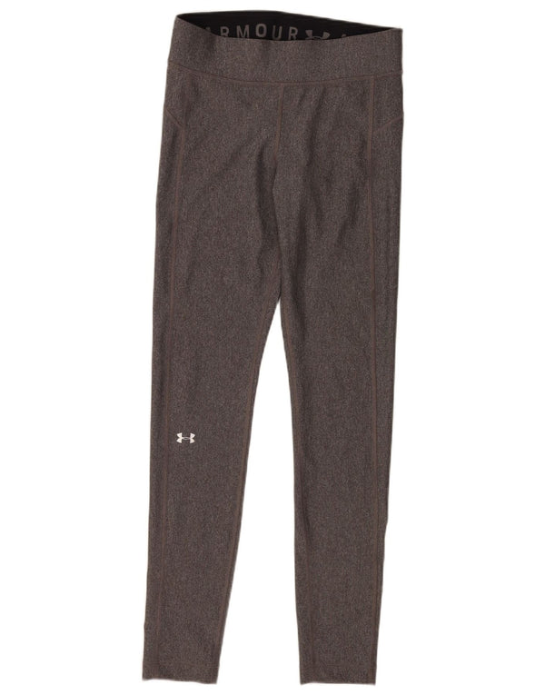 Leggings Under Armour pentru femei Heat Gear UK 12 Medium Gri Poliester Sport
