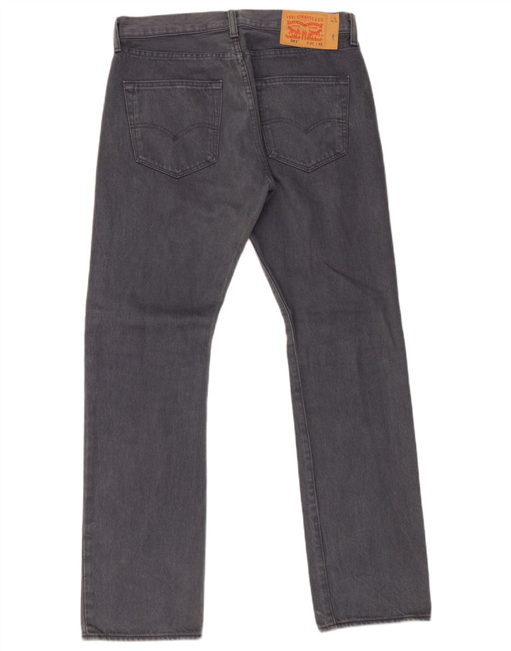 Blugi Levi's 501 drepte pentru bărbați W32 L32 bumbac gri